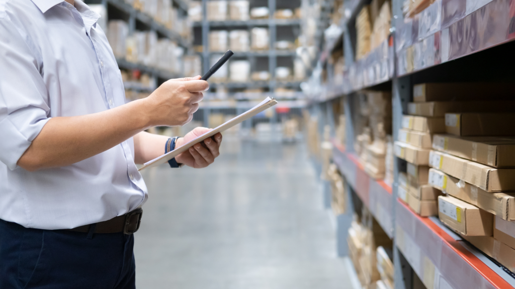 warehouse shelves